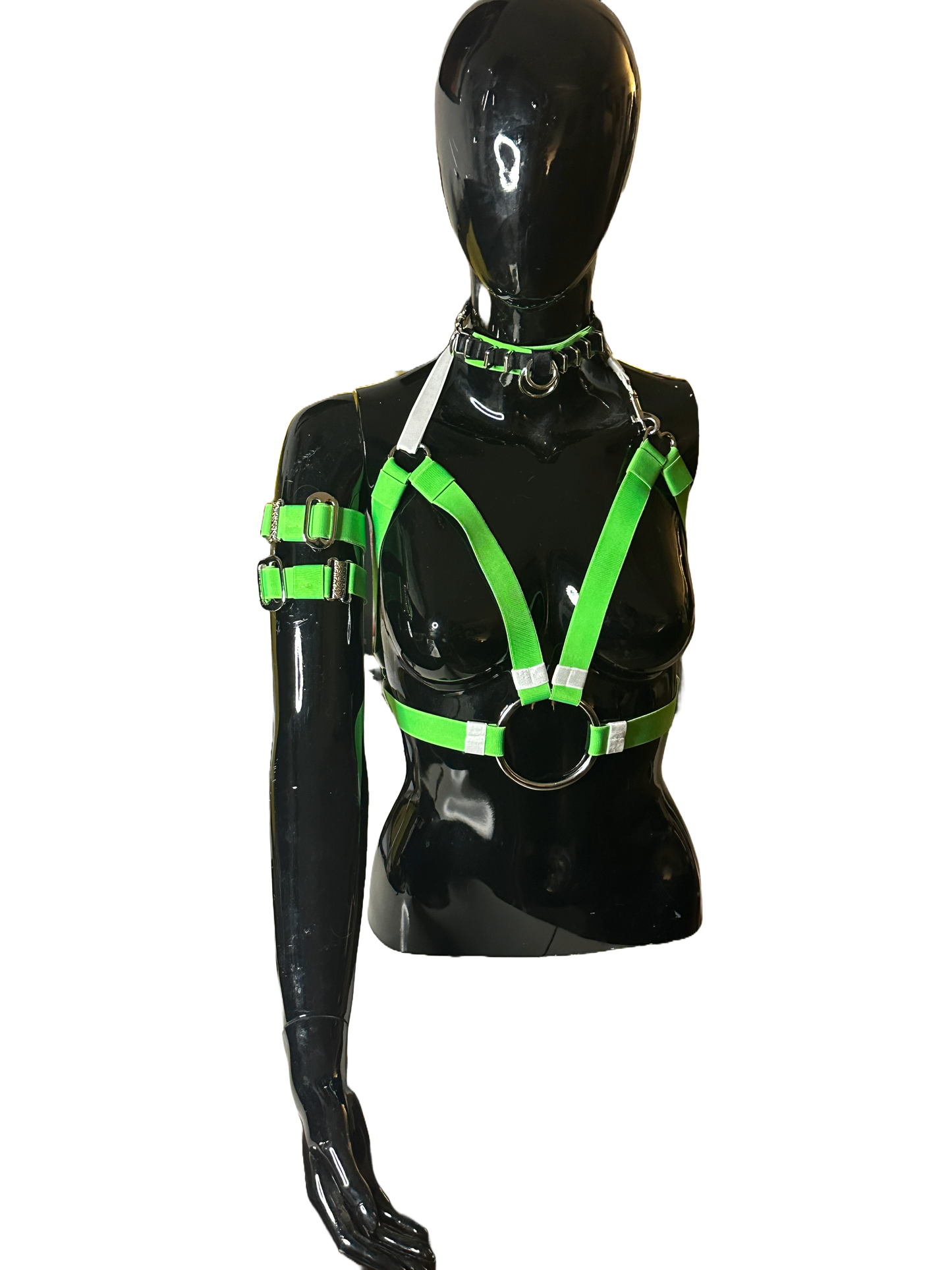 FULL SET - NEON GREEN Fits S/M/L Sizes 10/12- Adjustable SAMPLE- UV
