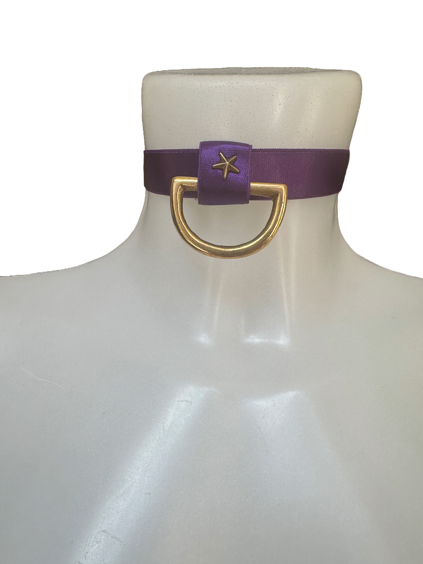 The PURPLE One- Choker - HAND DYED - GOLD - SMALL