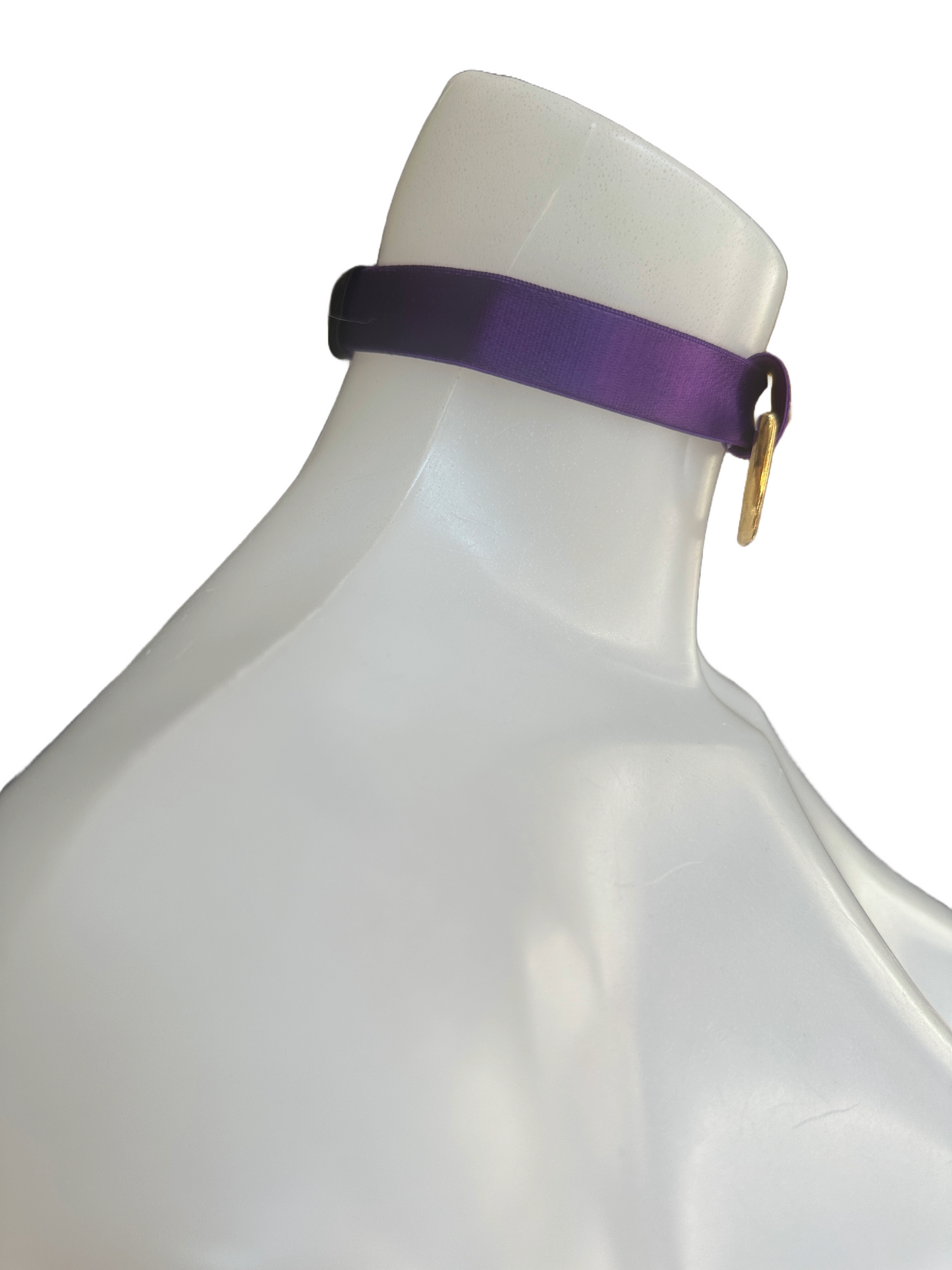 The PURPLE One- Choker - HAND DYED - GOLD - SMALL