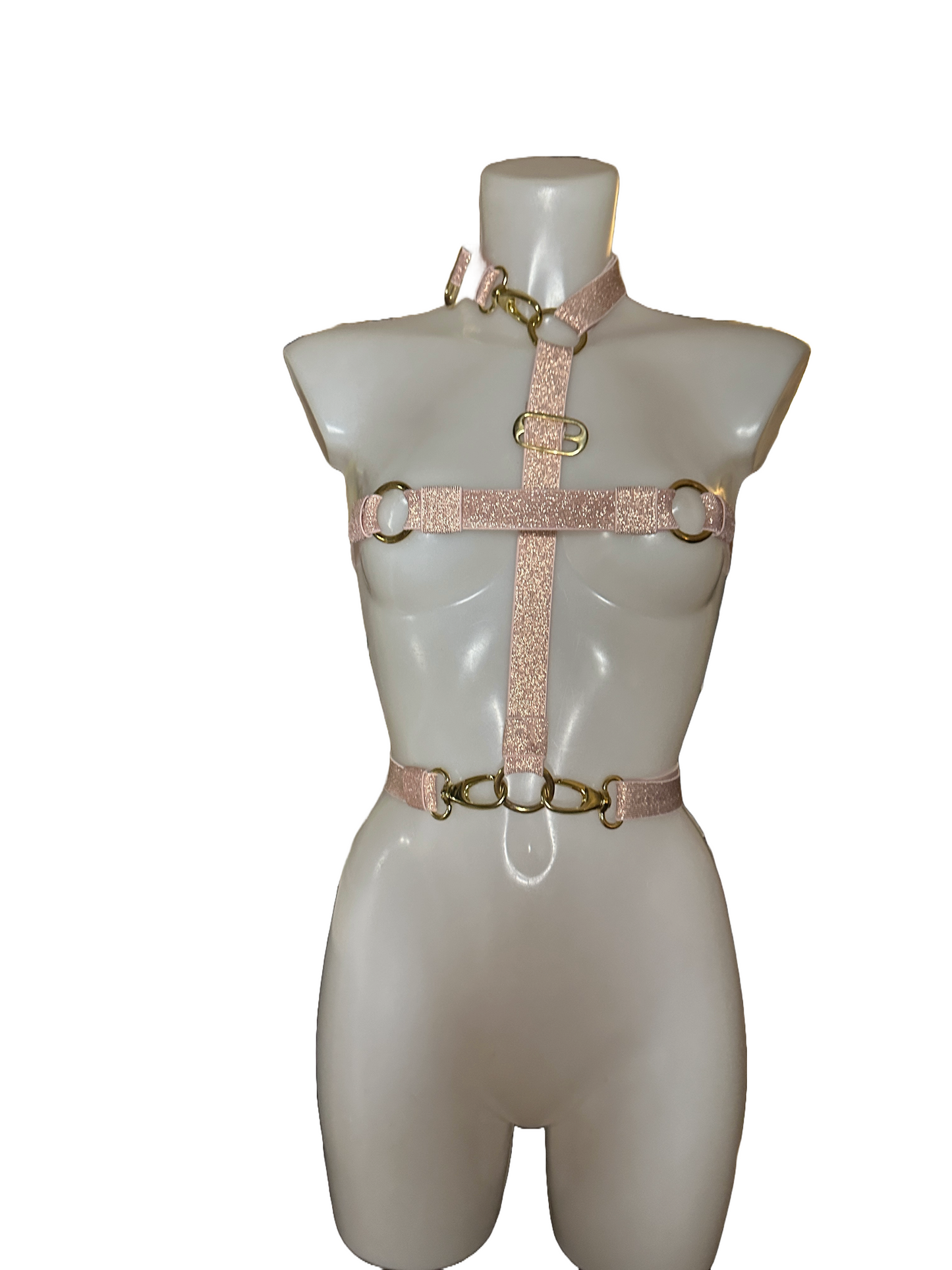 ROSE GOLD TIE & BELT SET - Interchangeable - Fits S-M/L