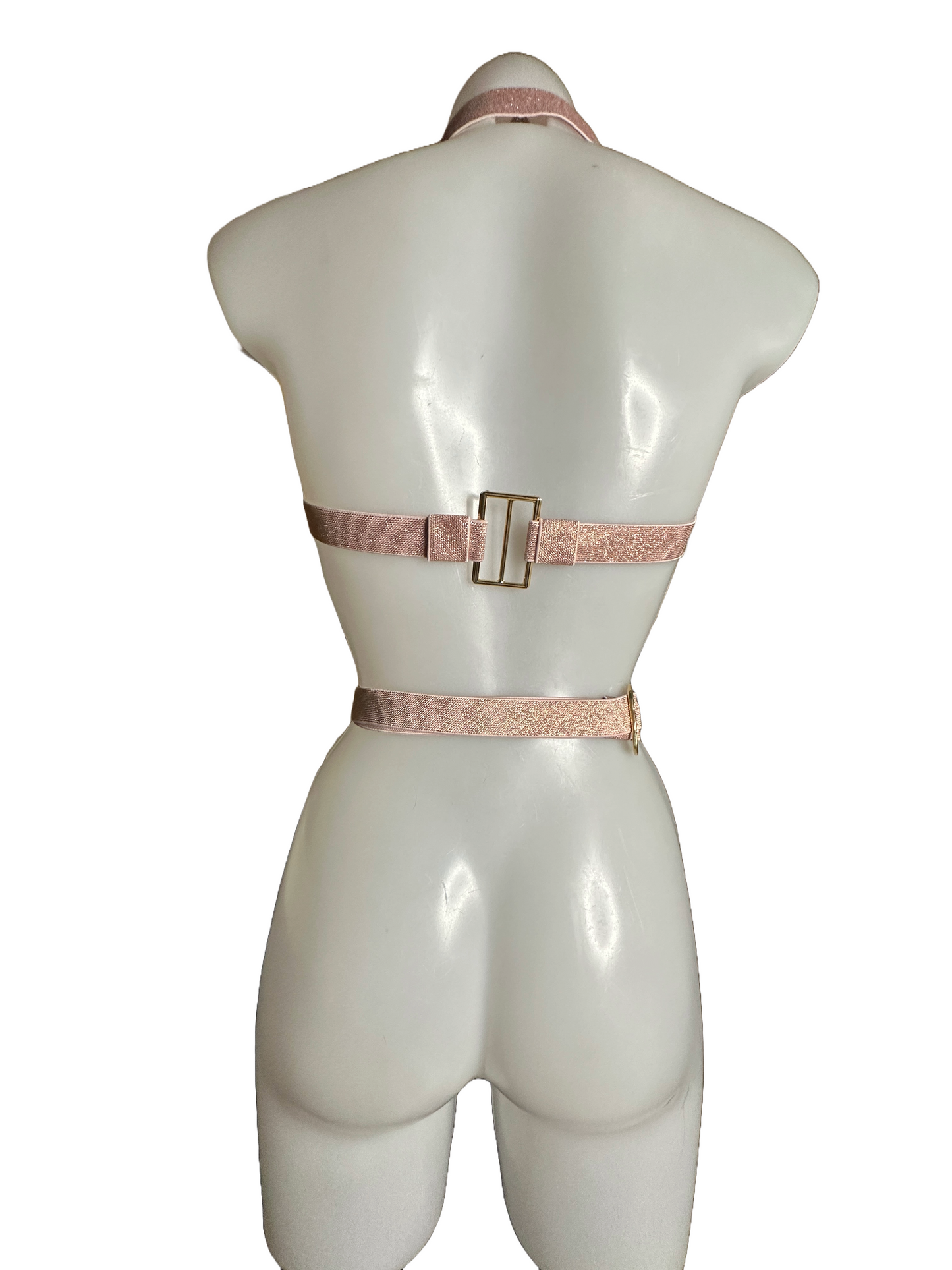 ROSE GOLD TIE & BELT SET - Interchangeable - Fits S-M/L