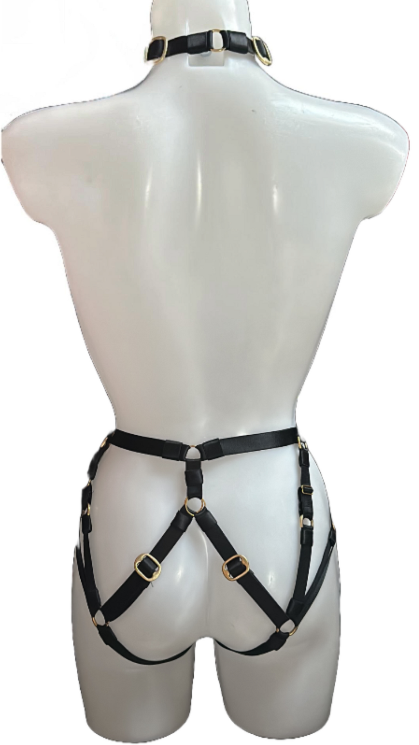 SLINKI Bodysuit with Caged rear- Black or Red with Gold/Silver Hardware