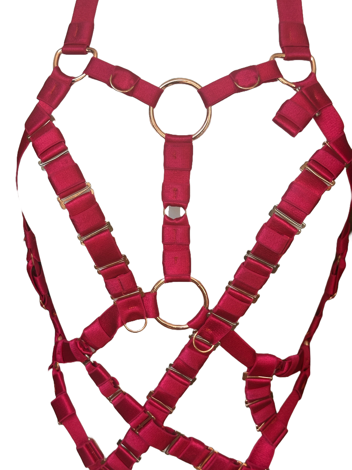 EVOLVE Bodysuit, Cherry links, mixed hardware , rose gold -BESPOKE SAMPLE