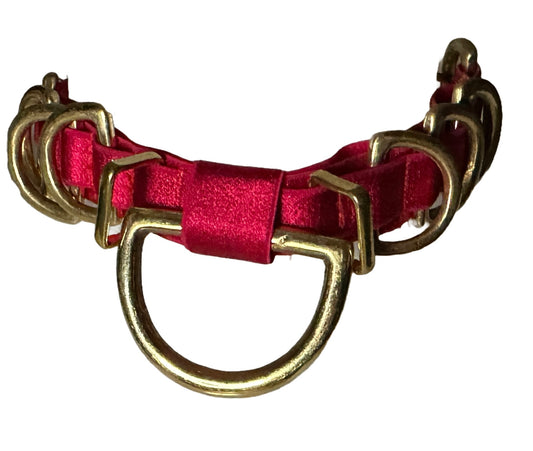 ECLIPSED CHUNKY CHOKER, Cherry/Gold - SAMPLE