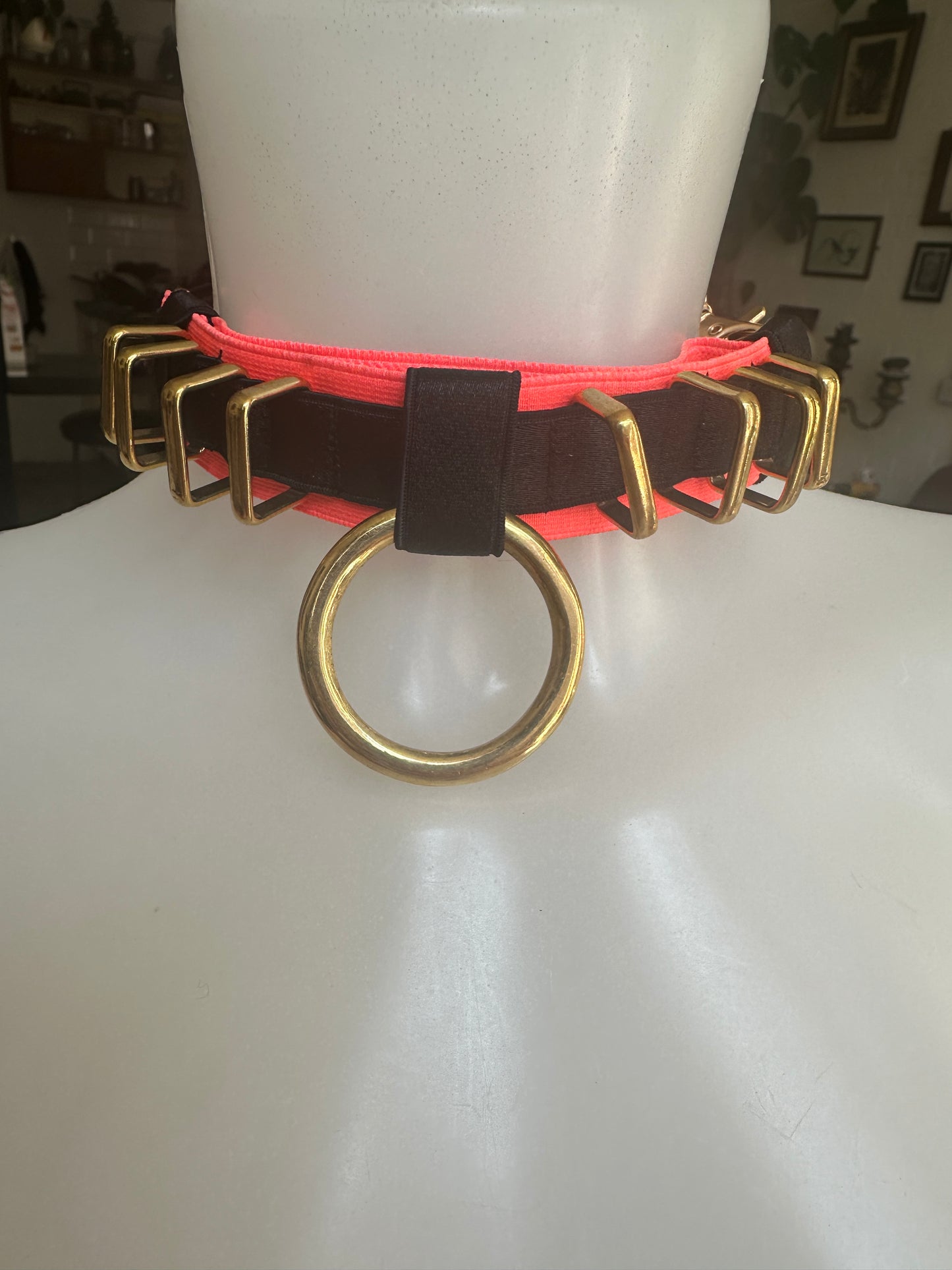 Neon Mix SAMPLE  Choker -Fully Adjustable for all sizes  - Uv - gold