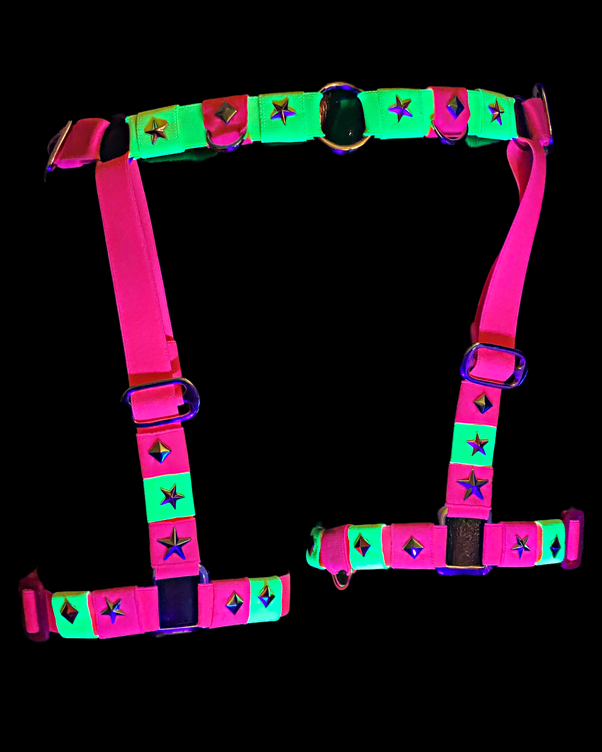 UV STARCHILD Garters + Cage Bra Set